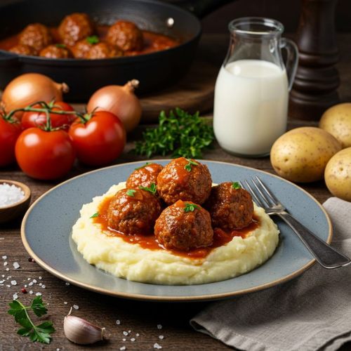 Almôndegas com Purê de Batata Caseiro em 50 Minutos com Nestlé