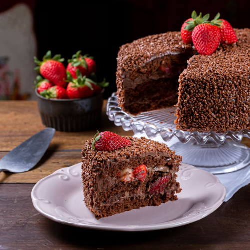 Bolo Sensação de Chocolate e Morango em 50 Minutos com Nestlé