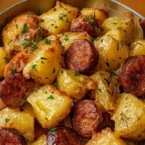 Linguiça com Batatas Assadas e Queijo Derretido em 40 Minutos com Nestlé